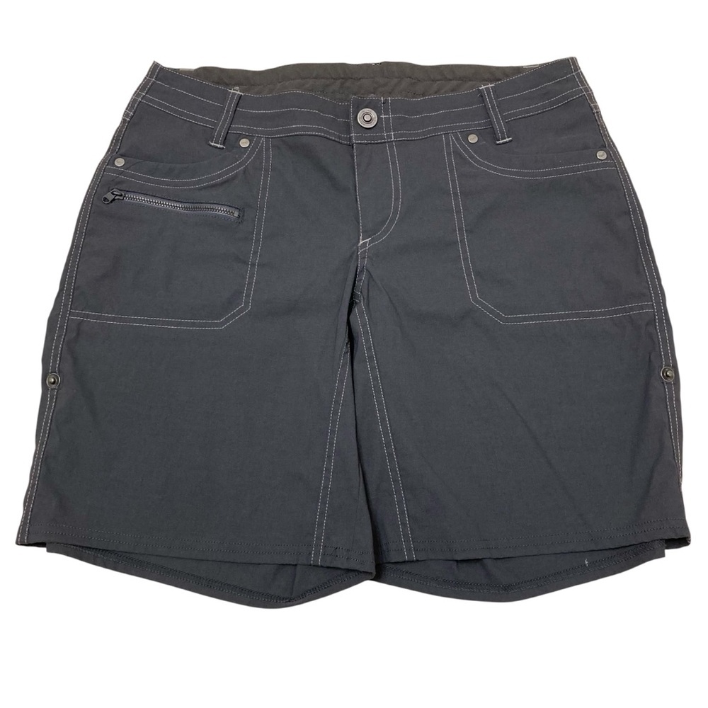 Kuhl Kliffside Air Roll Up Shorts Outdoor Hiking Gray Low Rise Women 10 Gorpcore